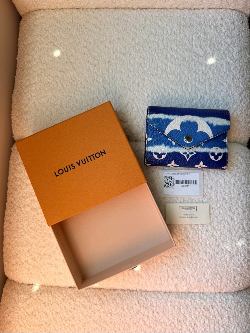 Louis Vuitton Portefeuille Victorine Escale Blue Wallet